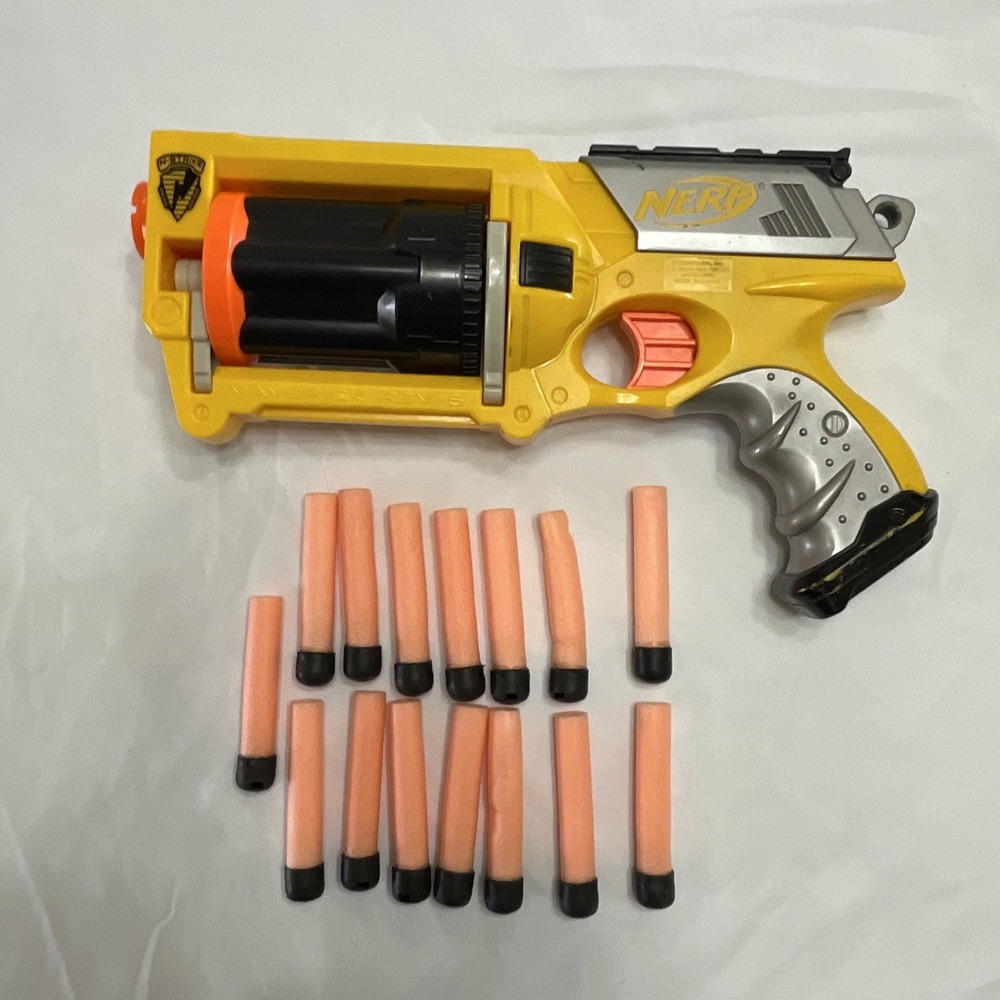 NERF‎ N-Strike Maverick Rev-6 Quick Firing Blaster Rotating Barrel Soft Dart Gun